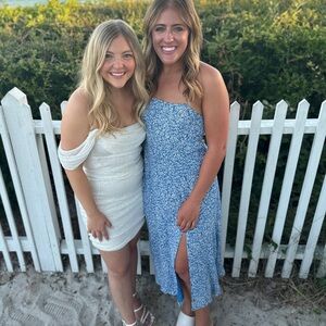 Lulu's White Off-Shoulder Mini Dress